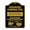 Signmission Reserved Parking for Visitors Unauthorized Vehicles Towed Away With Tow Away Graphic, BG-1824-23069 A-DES-BG-1824-23069 - alternate 1